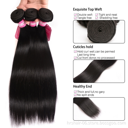 brazilian virgin human hair bundles with 4x4  lace closure 8-22inch lace front closure in stock
